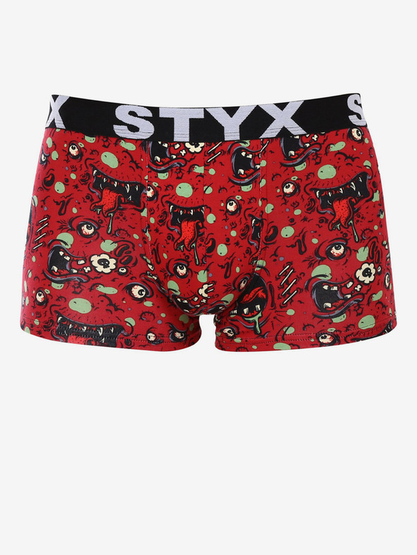 Styx Boxer rossi da uomo con fantasia Styx Zombie