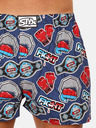 Styx Pantaloncini da uomo a fantasia rossa e blu Styx