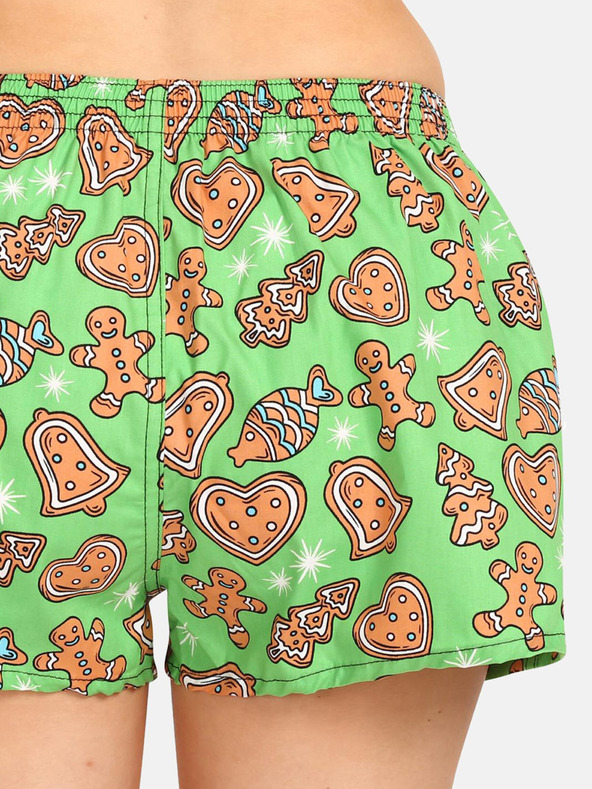 Styx Pantaloncini natalizi da donna verde chiaro Styx Christmas Gingerbread
