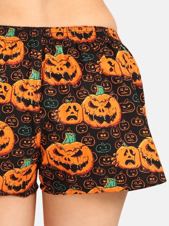 Styx Pantaloncini Styx Halloween arancione e nero da donna Zucche