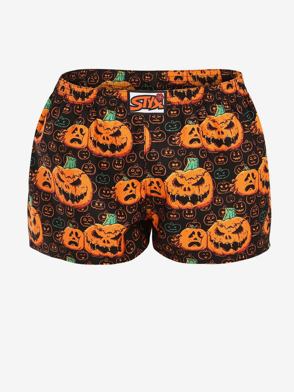 Styx Pantaloncini Styx Halloween arancione e nero da donna Zucche