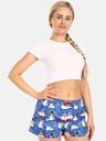 Styx Shorts natalizi da donna bianchi e blu Styx Snowmen
