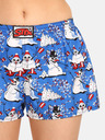 Styx Shorts natalizi da donna bianchi e blu Styx Snowmen