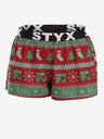Styx Pantaloncini natalizi da donna verdi e rossi Styx Christmas