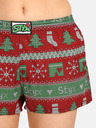 Styx Pantaloncini verdi e rossi da donna in maglia natalizia Styx Christmas