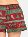 Styx Pantaloncini verdi e rossi da donna in maglia natalizia Styx Christmas