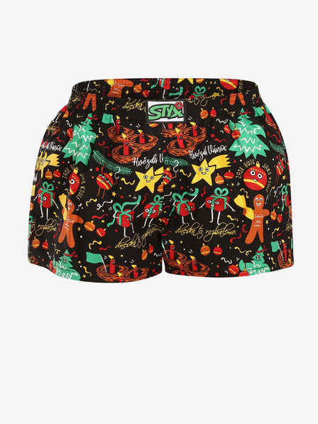 Styx Pantaloncini da donna a fantasia turchese e nera Styx Ornamenti natalizi