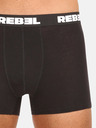 Nedeto Set di tre boxer da uomo in nero Nedeto Rebel