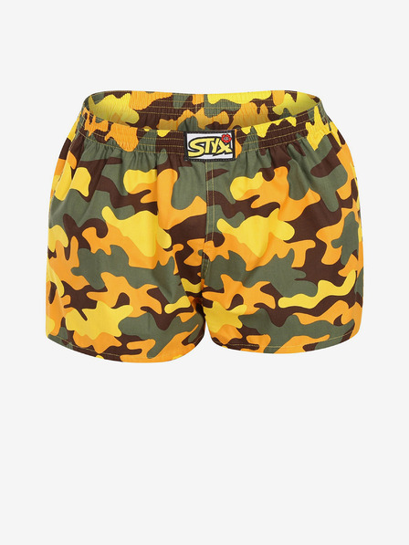 Styx Pantaloncini mimetici gialli da donna Styx art