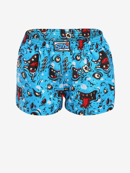 Styx Pantaloncini da donna blu a fantasia Styx art Zombie