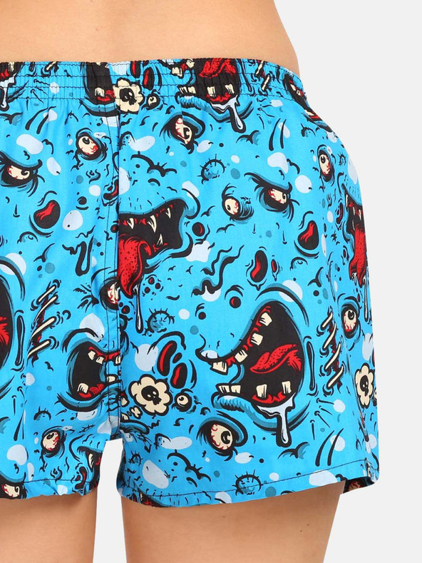 Styx Pantaloncini da donna blu a fantasia Styx art Zombie