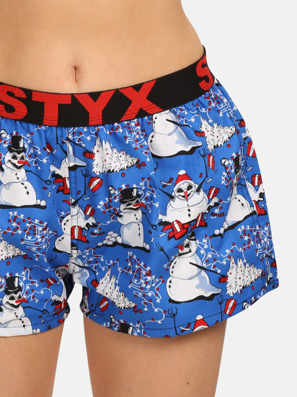 Styx Pantaloncini donna Styx art sport gomma pupazzi di neve natalizi