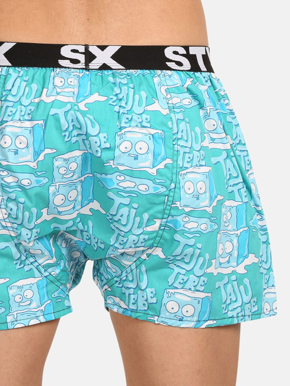 Styx Pantaloncini da uomo Styx fantasia turchese Cubetti di ghiaccio
