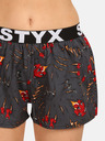 Styx Pantaloncini da letto con fantasia rossa e grigia da donna Artigli di Styx