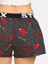 Styx Pantaloncini da letto con fantasia rossa e grigia da donna Artigli di Styx