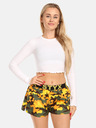 Styx Pantaloncini da letto con motivo verde e giallo da donna Styx Camouflage
