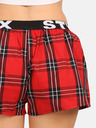 Styx Pantaloncini a quadri Styx rossi da donna