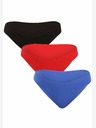 Nedeto Set di tre mutandine da donna in blu, rosso e nero Nedeto
