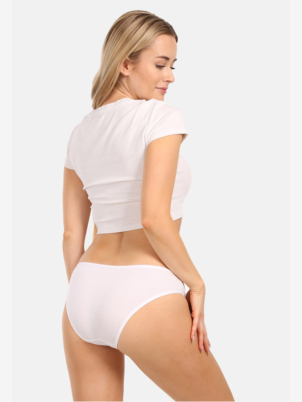 Nedeto Set di tre mutandine da donna in blu, rosso e bianco Nedeto