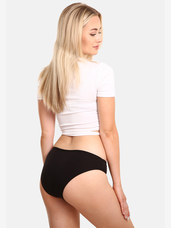 Nedeto Set di tre mutandine da donna in bianco, rosa e nero Nedeto