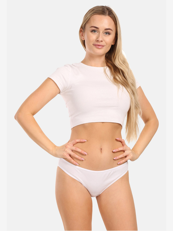 Nedeto Set di tre mutandine da donna in bianco e nero Nedeto