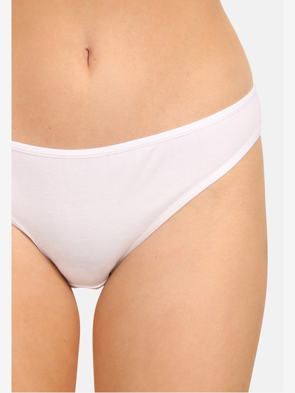 Nedeto Set di cinque mutandine da donna in bianco, rosa e nero Nedeto