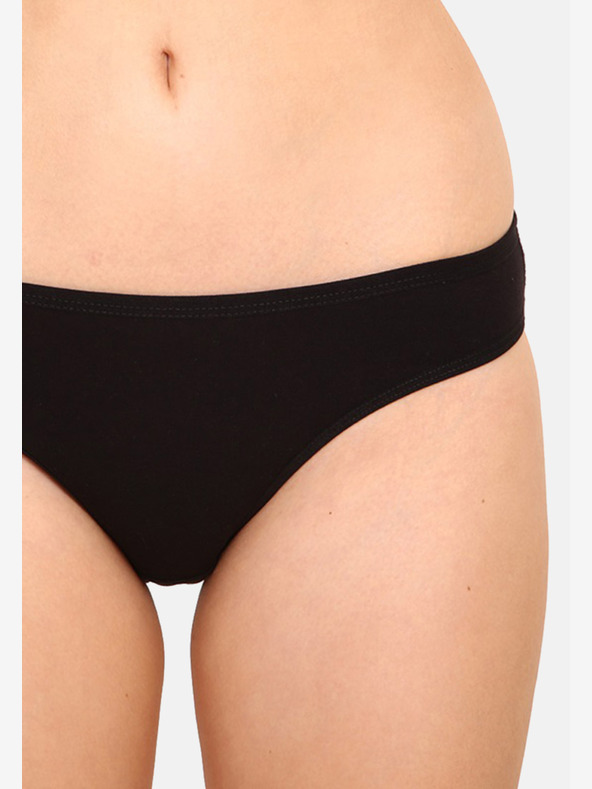 Nedeto Set di tre mutandine da donna nere e rosa Nedeto