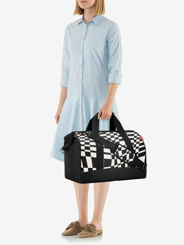Reisenthel Borsa da viaggio a fantasia bianca e nera Reisenthel Allrounder L Op-Art