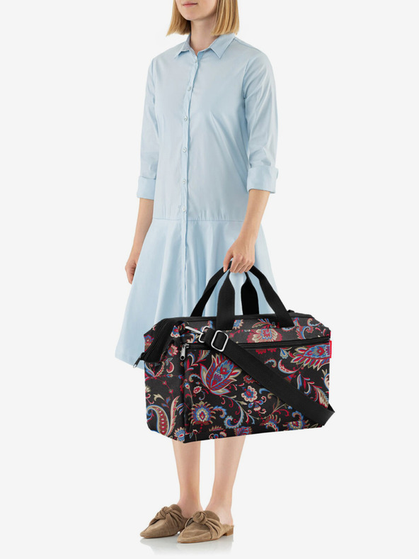 Reisenthel Wine Black Borsa da viaggio a fantasia da donna Reisenthel Allrounder S Pocket Paisley Black