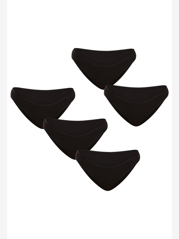 Nedeto Set di cinque boxer da donna neri Nedeto