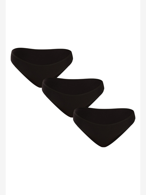 Nedeto Set di tre mutandine da donna in nero Nedeto