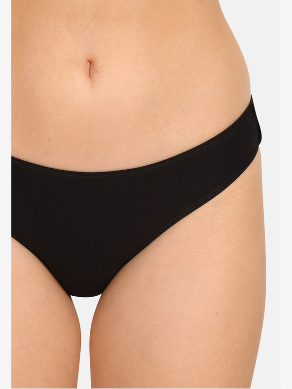 Nedeto Set di tre mutandine da donna in nero Nedeto