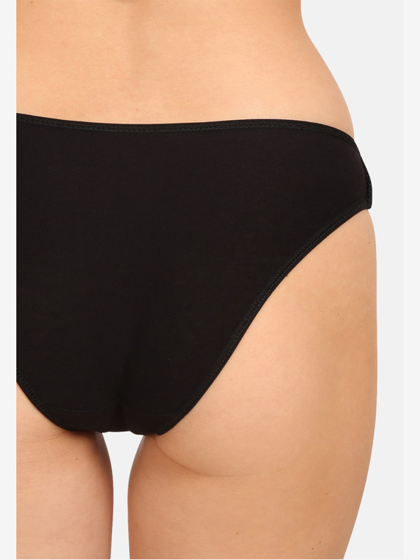 Nedeto Set di tre mutandine da donna in nero Nedeto