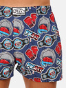 Styx Set di tre pantaloncini da uomo a fantasia in blu scuro, verde e bianco STYX