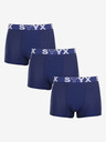 Styx Set di tre boxer da uomo in blu scuro STYX