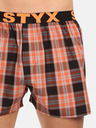 Styx Set di tre pantaloncini a quadri da uomo in blu, verde e arancione STYX