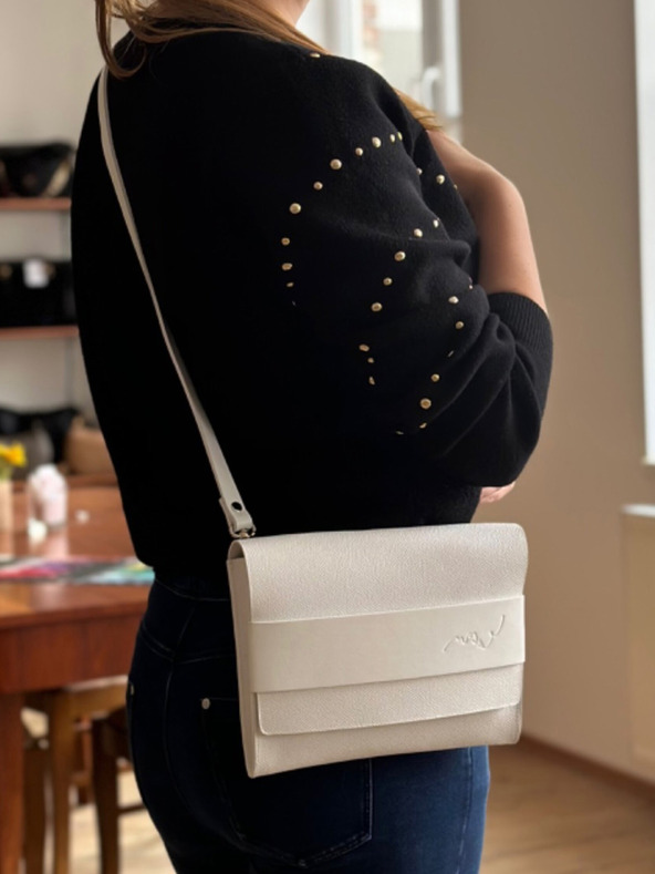 Elega Borsa da donna bianca Elega Nosme