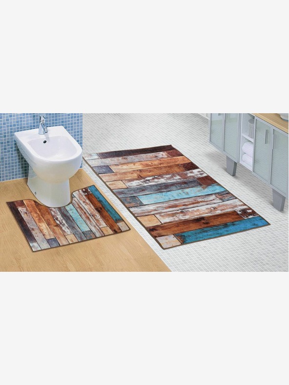 Bellatex Tappeto per bagno e toilette Pavimento in legno 3D Bellatex