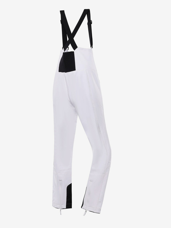 ALPINE PRO Pantaloni softshell da sci da donna con membrana ALPINE PRO GERANA bianco