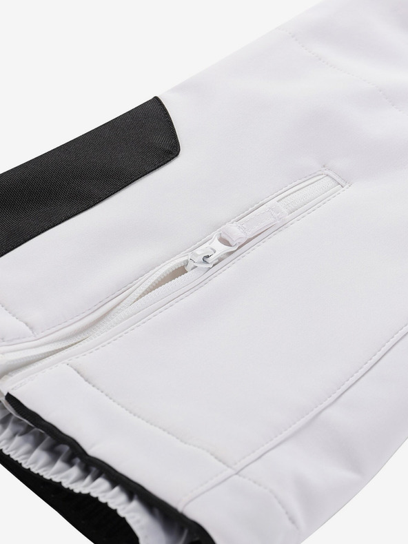 ALPINE PRO Pantaloni softshell da sci da donna con membrana ALPINE PRO GERANA bianco