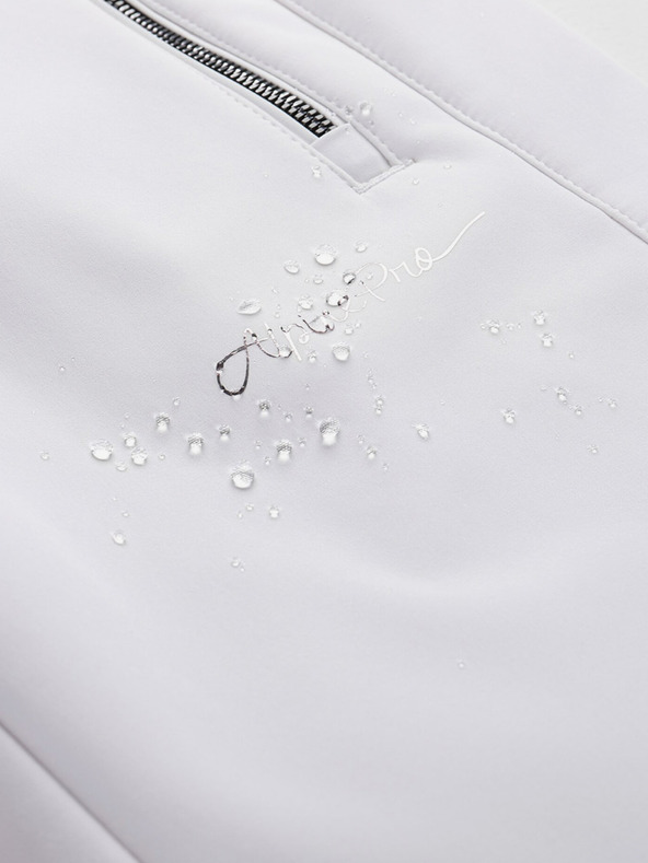 ALPINE PRO Pantaloni softshell da sci da donna con membrana ALPINE PRO GERANA bianco