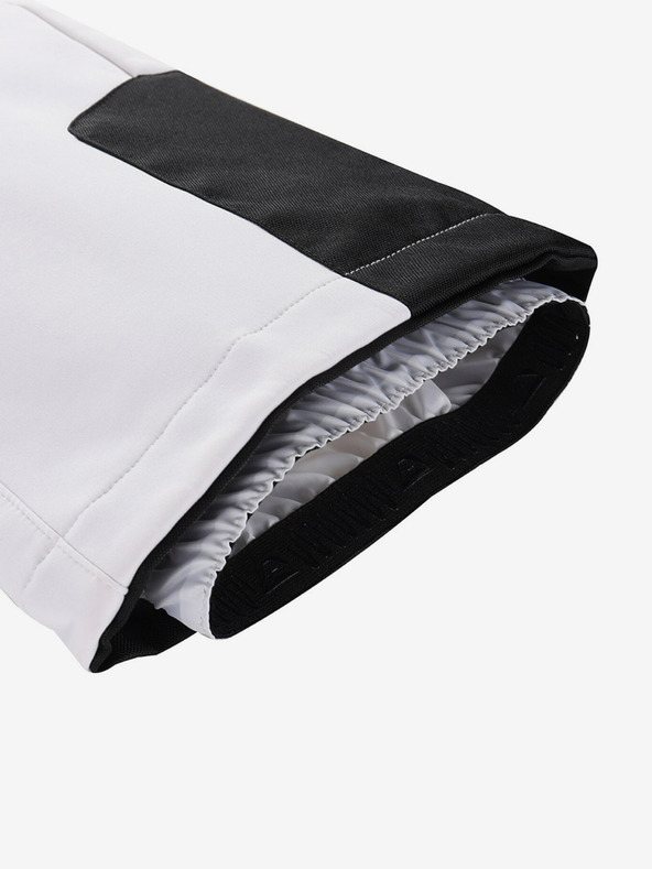 ALPINE PRO Pantaloni softshell da sci da donna con membrana ALPINE PRO GERANA bianco
