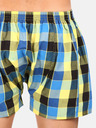Styx Set di tre pantaloncini a quadri da uomo in verde chiaro, giallo e blu STYX