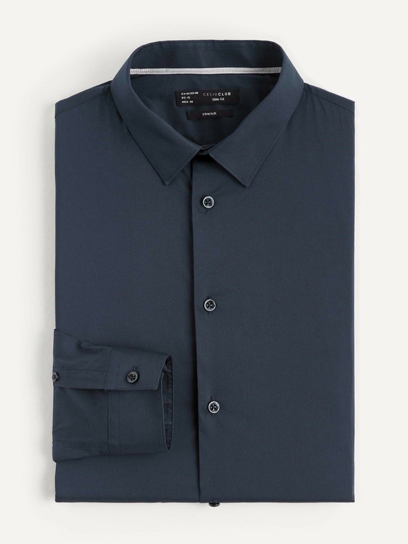 Celio Camicia da uomo blu scuro Celio Masantal1