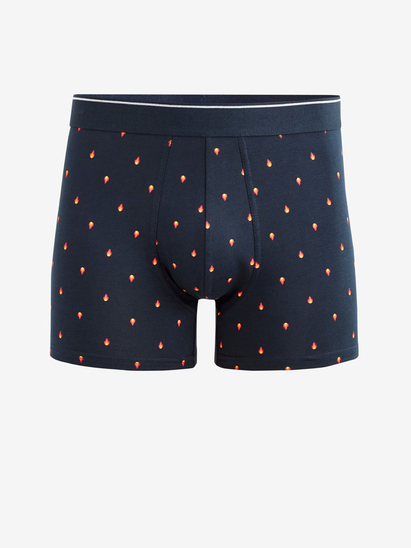 Celio Boxer blu scuro da uomo a fantasia Celio Vivifiant