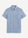 Celio Camicia blu da uomo in lino Celio Damralin