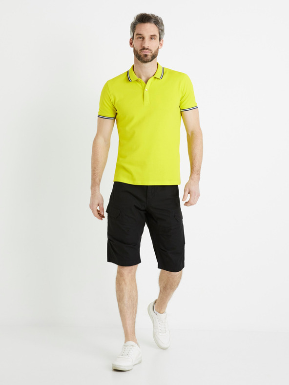 Celio Pantaloncini di tela neri da uomo Celio Bocourtbm1
