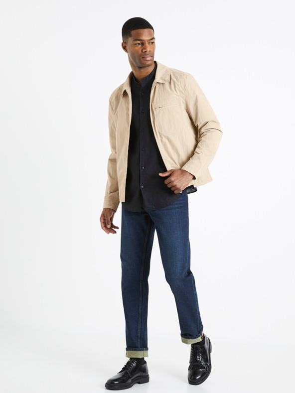 Celio Camicia di lino nera da uomo Celio Damopoc