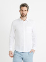 Celio Camicia bianca da uomo in lino Celio Daflix