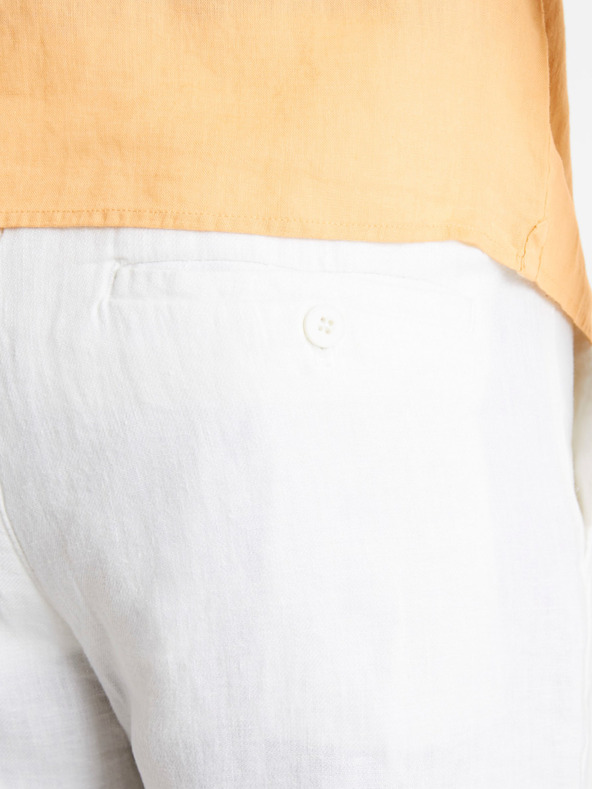 Celio Pantaloncini da uomo bianchi in lino Celio Dolinusbm